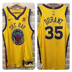 AUTHENTIC ON COURT Kevin Durant Nike Warriors The Bay Jersey Size 48 Large Mens