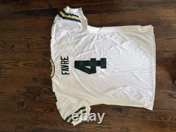 AUTHENTIC Reebok Green Bay Packers Brett Favre #4 NFL Jersey White Men's Size 56