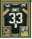 Aaron Jones Framed Autographed Jersey Green Bay Packers Facsimile Auto