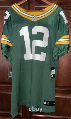 Aaron Rodgers #12 Green Bay Packers Nike On-Field Road Jersey Std. Fit Size 56