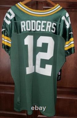 Aaron Rodgers #12 Green Bay Packers Nike On-Field Road Jersey Std. Fit Size 56