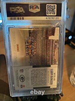 Aaron Rodgers 2014 National Treasures Green Bay Greats Game Used Jersey1/5 PSA 9