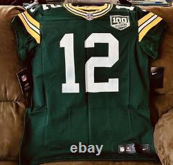 Aaron Rodgers 2018 Packers authentic Nike Elite game model green jersey NEW TAGS