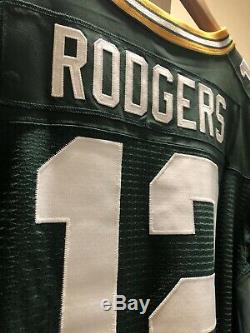 Aaron Rodgers Green Bay Packers Authentic Home Green Nike Elite Jersey Size 48