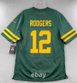 Aaron Rodgers Green Bay Packers Nike Alternate Game Player Jersey Men's #12 New