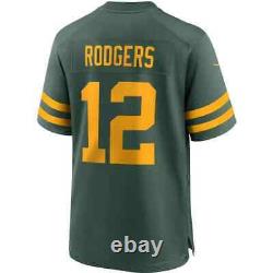 Aaron Rodgers Green Bay Packers Nike Alternate Game Player Jersey Men's #12 New