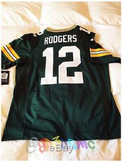 Aaron Rodgers Green Bay Packers Nike Elite Authentic On-Field Green Jersey 48 XL