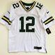 Aaron Rodgers Green Bay Packers Nike Elite Authentic On-field White Jersey 48 Xl