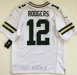 Aaron Rodgers Green Bay Packers Nike Elite Authentic On-Field White Jersey 48 XL