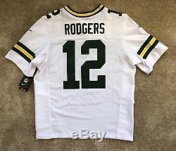 Aaron Rodgers Green Bay Packers Nike Elite Authentic White Jersey 48 / XL NWT