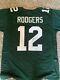 Aaron Rodgers Signed Autographed Green Bay Packers New Men's Green Jersey Xl