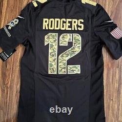 Aaron Rogers M NFL Football Jersey Salute To Service Brand New