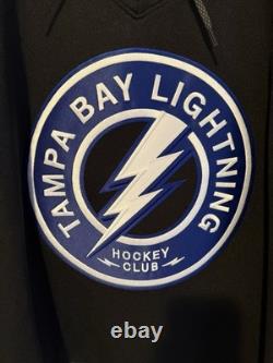 Adidas Authentic PrimeGreen Tampa Bay Lightning Third Black Jersey Size 54 NWT