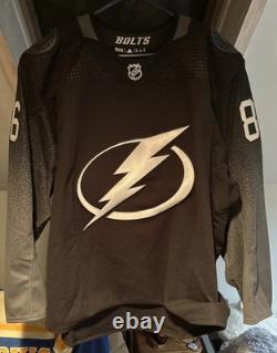 Adidas MiC Tampa Bay Lightning 18-2022 #86 Nikita Kucherov Third Jersey Size 56