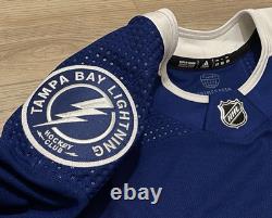 Adidas MiC Tampa Bay Lightning Team Issue Primegreen Authentic Jersey Size 60