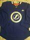 Adidas Nhl Tampa Bay Lightning Men's Authentic Pro Practice Jersey Size 58
