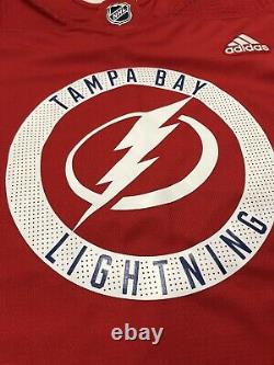 Adidas NHL Tampa Bay Lightning Mens Authentic Team Issue Practice Jersey SZ 58G