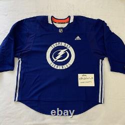 Adidas NHL Tampa Bay Lightning Practice Jersey WITH DATE Size 60G Goalie Cut