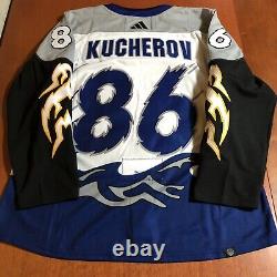 Adidas Nikita Kucherov Tampa Bay Lightning Reverse Retro Storm Jersey White 54