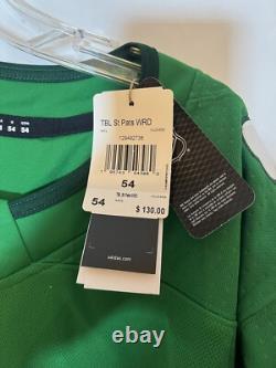 Adidas Primegreen Tampa Bay Lightning St. Patrick's Day Hockey Jersey Size 54