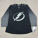 Adidas Tampa Bay Lightning Alternate Black Nhl Hockey Jersey Size 46 Fight Strap