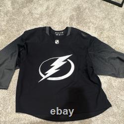 Adidas Tampa Bay Lightning Blank Black Alternate Jersey NHL Hockey 58G