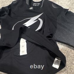 Adidas Tampa Bay Lightning Blank Black Alternate Jersey NHL Hockey 58G