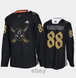 Andrei Vasilevskiy TB Lightening Adidas Mens Gasparilla Pirate Warmup Jersey 56