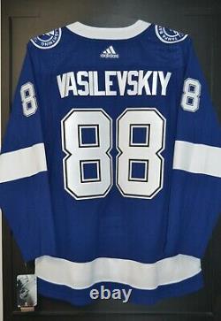 Andrei Vasilevskiy Tampa Bay Lightning Adidas Home NHL Hockey Jersey Size 54