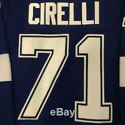 Anthony Cirelli Tampa Bay Lightning Home Blue Adidas Hockey Jersey Size 50 NWT