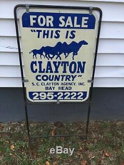 Antique Horse Real Estate Advertising Metal Sign Bay Head New Jersey Handpainted