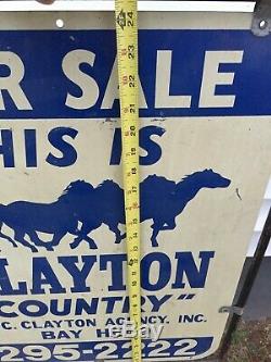Antique Horse Real Estate Advertising Metal Sign Bay Head New Jersey Handpainted