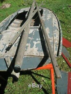 Antique cedar wood Duck Hunting boat JH Perrine Builder Barnegat Bay NJ rustic