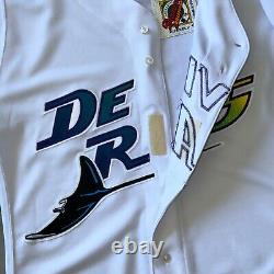 Authentic 1999 Tampa Bay Devil Rays Jersey 44 Large Russell Diamond New