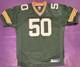 Authentic 2006 Aj Hawk #50 Rookie Green Bay Packers On Field Reebok Jersey 52