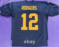 Authentic Aaron Rodgers #12 Green Bay Packers 1929 Throwback Reebok Jersey 46