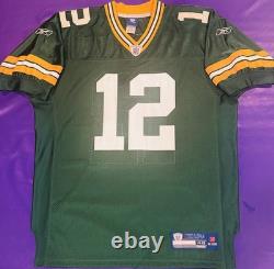 Authentic Aaron Rodgers #12 Green Bay Packers NFL On-Field Reebok NFL Jersey 48