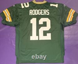 Authentic Aaron Rodgers #12 Green Bay Packers NFL On-Field Reebok NFL Jersey 48