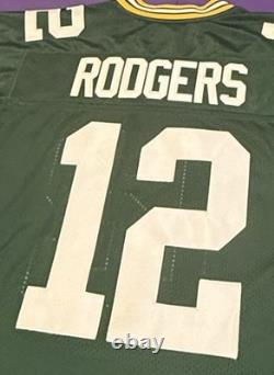 Authentic Aaron Rodgers #12 Green Bay Packers NFL On-Field Reebok NFL Jersey 48