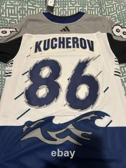 Authentic Adidas Tampa Bay Lightning Nikita Kucherov Reverse Retro 2.0 Jersey 52