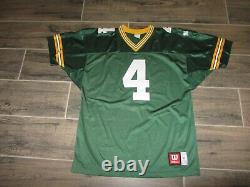 Authentic Brett Favre Green Bay Packers Wilson Sewn NFL Football Jersey XL 50 #4