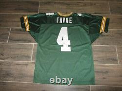 Authentic Brett Favre Green Bay Packers Wilson Sewn NFL Football Jersey XL 50 #4