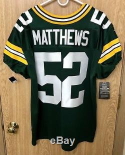 Authentic Clay Matthews Green Bay Packers Jersey 44 Nike Vapor Elite 40 48 NFL