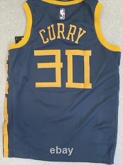 Authentic Curry Golden State Warriors Men's N Navy The Bay Heritage Jersey M