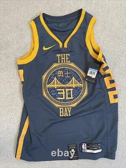 Authentic Curry Golden State Warriors Men's N Navy The Bay Heritage Jersey S