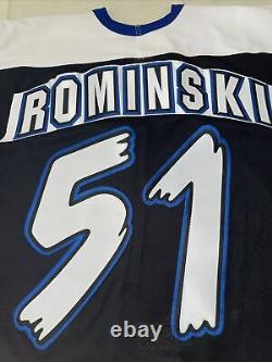 Authentic Dale Rominski Tampa Bay Lightning Jersey Mic Clean Nwot 1999 Black Pro