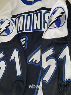 Authentic Dale Rominski Tampa Bay Lightning Jersey Mic Clean Nwot 1999 Black Pro