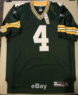 Authentic Green Bay Packers Brett Favre Reebok On Field Sewn Jersey Size 48 NWT