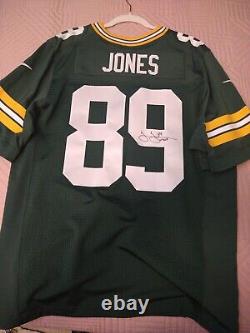 Authentic James Jones Green Bay Packers NIKE Elite Vapor Jersey Sz 48 Signed