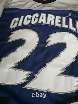 Authentic MDF Tampa Bay lightning style Dino Ciccarelli Kitted Jersey sz XL